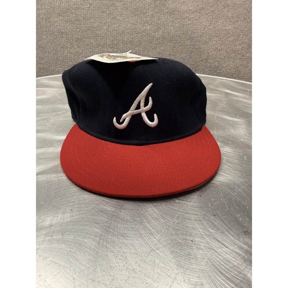Vintage New Era Atlanta Braves Diamond Collection Fitted Hat Size 7 1/8 Made USA